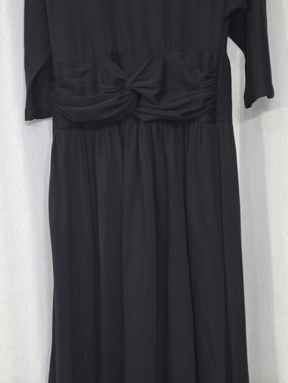 Moda Black Knot-Waist Maxi Dress